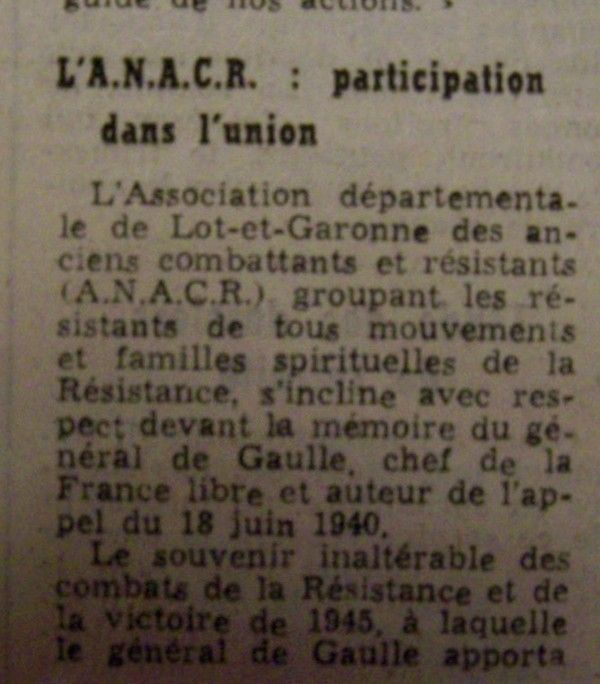 ANACR 47 presse du Lot et Garonne 