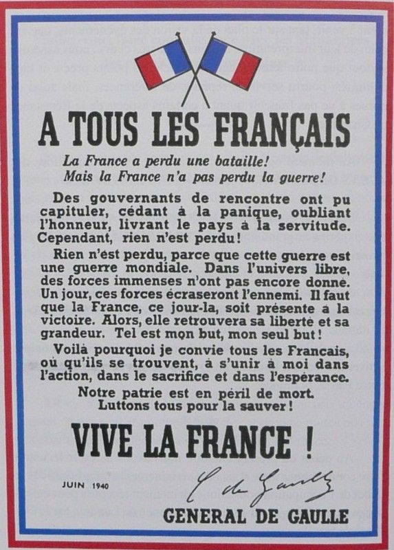 L'appel du 18 Juin 1940